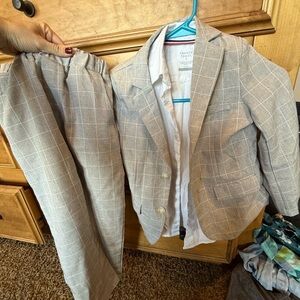 Gray Plaid Blazer and Pants Set